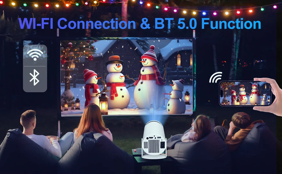 Magcubic HY300 Pro Projector 290ANSI Native 720P Wireless Screen Mirroring System Dual Band WiFi Hi-chip A3100 for Home Theater