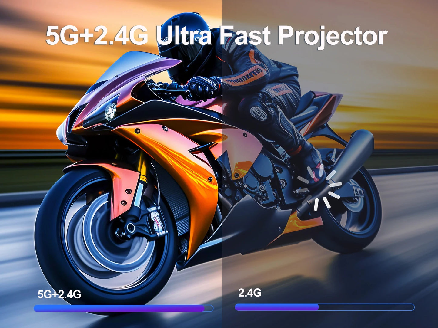 Magcubic HY300 Pro Projector 290ANSI Native 720P Wireless Screen Mirroring System Dual Band WiFi Hi-chip A3100 for Home Theater